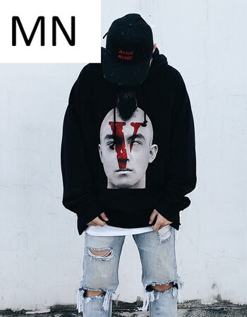 mn 欧美ins恶搞陈冠希edc头像同款oversize潮牌男女毛圈连帽套头卫衣