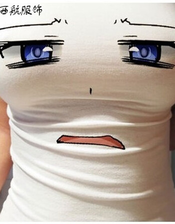 动漫卡通搞笑表情修身紧身立体大胸妹子大眼睛