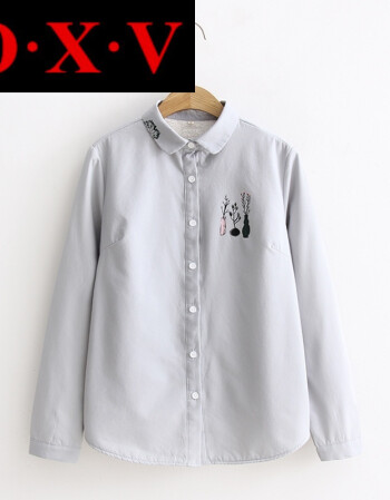 o·x·v新款时尚潮流品牌7冬季新款小清新印花加绒加厚宽松显瘦学生