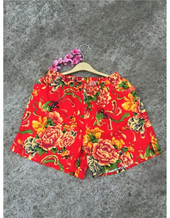 珂樊图二手玫瑰 东北花裤衩大花布短裤 民族风花裤衩