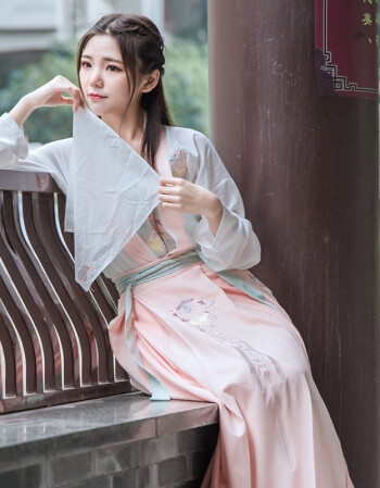 对襟襦裙表演服仙女装写真影楼汉服古装服装传统夏中国风公主绣花