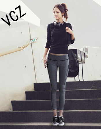 韩国健身服女夏季瑜伽服套装显瘦紧身速干短袖跑步运动套装女 长袖