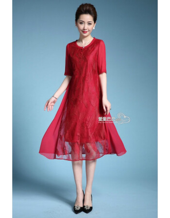 珂樊图参加结参加婚礼妈妈女装礼服婚宴喜婆婆衣服高贵春夏连衣裙岳母