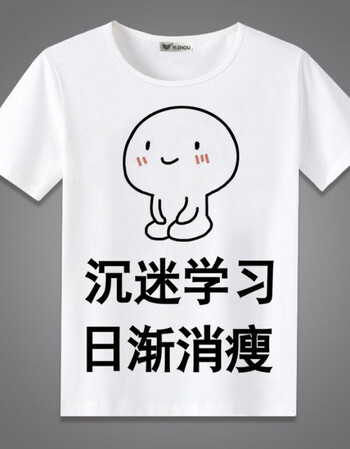 表情包沉迷我爱学习动漫周边t恤二次元衣服搞笑短袖男女学生班服 【27
