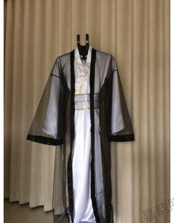 2018年剑客侠客古装大侠服装唐装汉服古代书生男装武士表演服装 白色