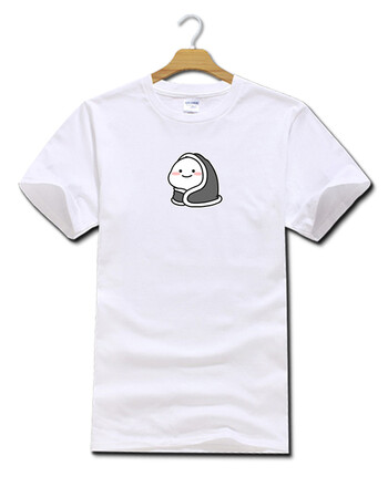 珂梵图乖巧宝宝表情包棉质圆领短袖t恤夏季宽松大码男女情侣装打底衫