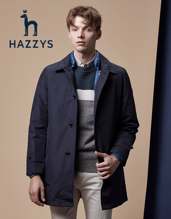 哈吉斯hazzys 秋冬新款英伦时尚百搭男三季穿舒适商务