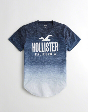 海鸥衣服hollister同志,hollister卫衣 hollister海鸥男士 logo 款图案 t 恤chic 海军蓝杂色渐变色 l代购
