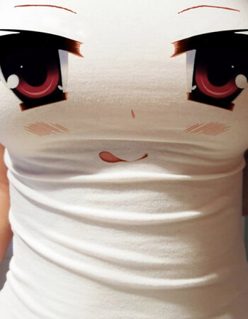 古莱登3d性感大胸眼显胸大眼睛表情包女主播t短袖紧身