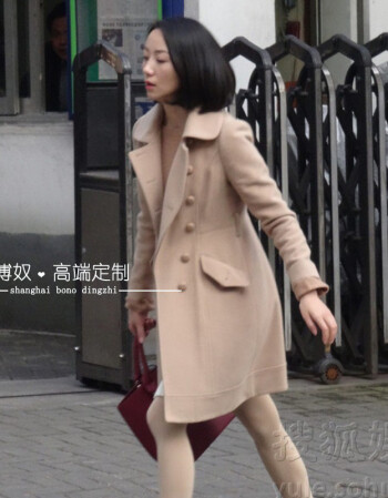 预售婚姻历险记韩雪姜黎明星同款衣卡其色宽松毛呢外套小个子呢子大衣