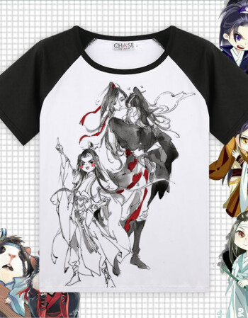 魔道祖师短袖t恤 蓝忘机薛洋魏无羡腐向动漫周边男女学生夏季衣服 15