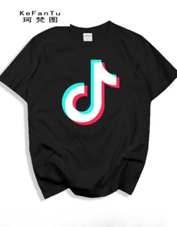 珂梵图抖音红人同款衣服确认过眼神我遇上对的人短袖t恤男女棉质半袖