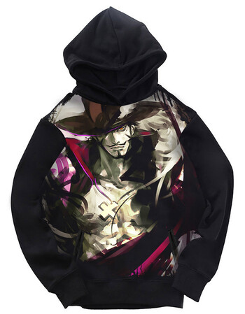 秋季连帽衫卫衣外套衣服男装 海贼王卡通动漫周边 索隆路飞艾斯 08 xl