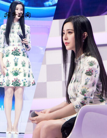 挥手之间2016夏新款 明星范冰冰同款印花碎花连衣裙女装 花朵修身气质