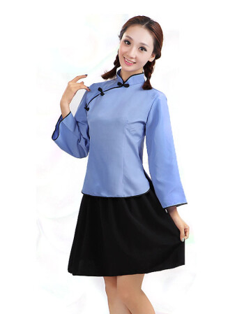 新款民国学生装五四青年服复古毕业季演出服女男款中山装古装校服班服