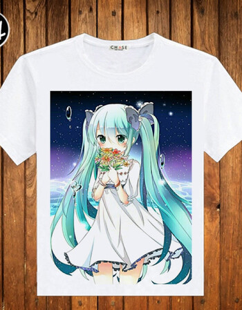 初音未来短袖t恤千本樱/镜音双子/雪初音动漫周边男女