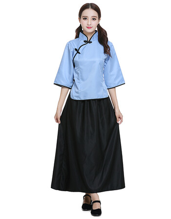 teaegg民国风女装学生装棉套装五四青年服复古毕业演出服男款中山装