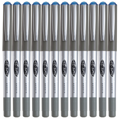 齐心（COMIX）0.5mm 蓝色子弹头直液式走珠签字笔学生考试中性笔 12支/盒RP602