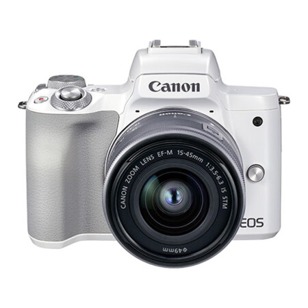 佳能(canon)eos m50 mark ii m50二代 微单数码相机 白色15-45标准