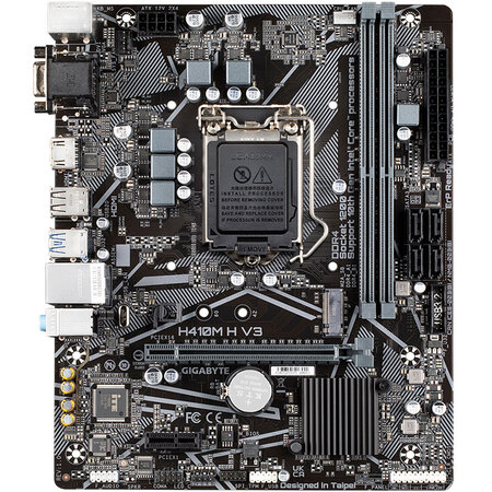 技嘉(gigabyte)h410m h v3支持10100f 10100 g5905 g6400 intel h410