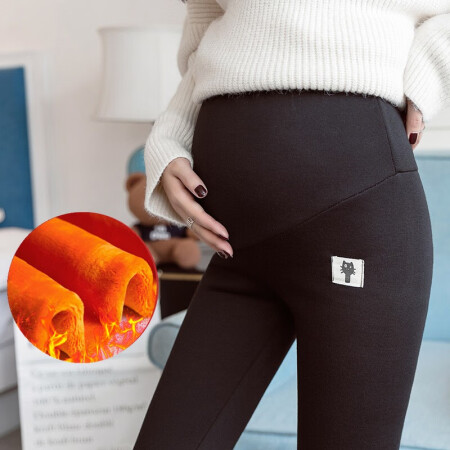 Velvet Maternity Leggings Pants For Pregnant Women Warm Winter