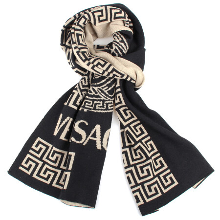 versace 范思哲一线奢侈品围巾男士美杜莎头像羊毛腈纶混纺长形围巾is
