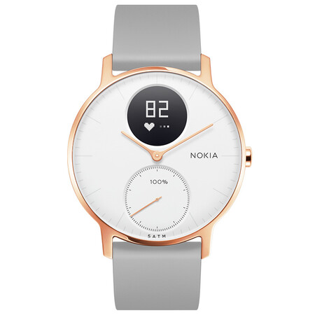 诺基亚(nokia) steel hr 智能手表 金属表面 智能心率追踪 游泳防水