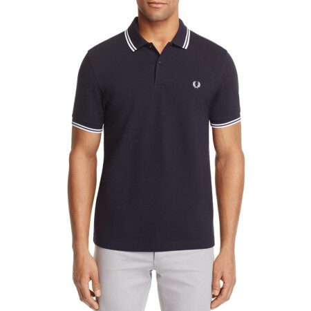 fred perry/弗莱德·派瑞 男装 男式短袖polo衫 q00553035 navy/white