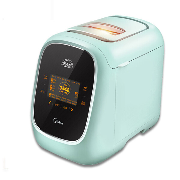 Midea/美的 面包機WIFI阿里智能家用全自動撒料禮品家電 青色