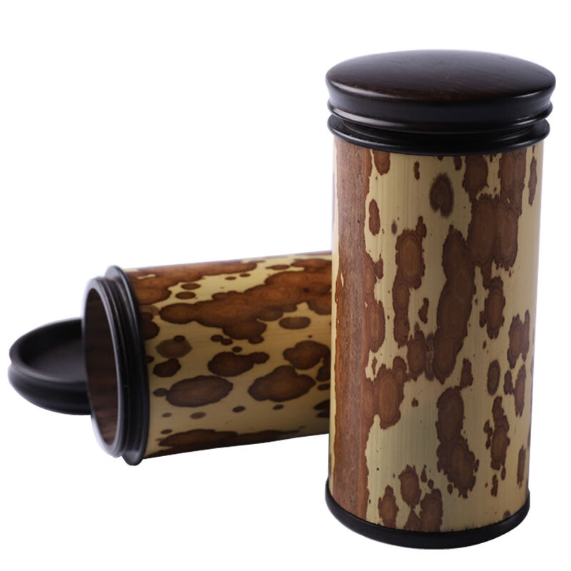 茶道具】藪内流随竹庵箱書、直判あり 野州作白樺埋木蓋茶器 棗88