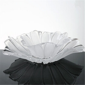 浩齐坊（HAOQIFANG） 高品质大号水果盘玻璃时尚创意水晶干果盘欧式托盘客厅果盆 D套装