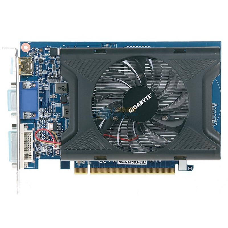 gt240 gv-n240d3-1gi版 600/1600 1024m/128位 ddr3 pci-e 显卡