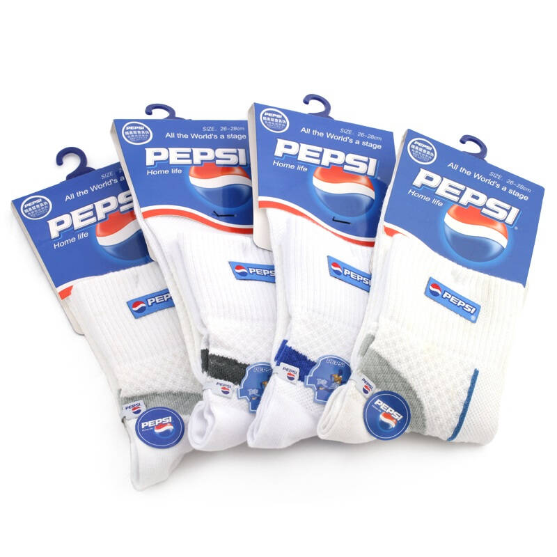 pepsi 百事袜子 健身运动男袜颜色随机4双装 均码 ps-3939-4 均码