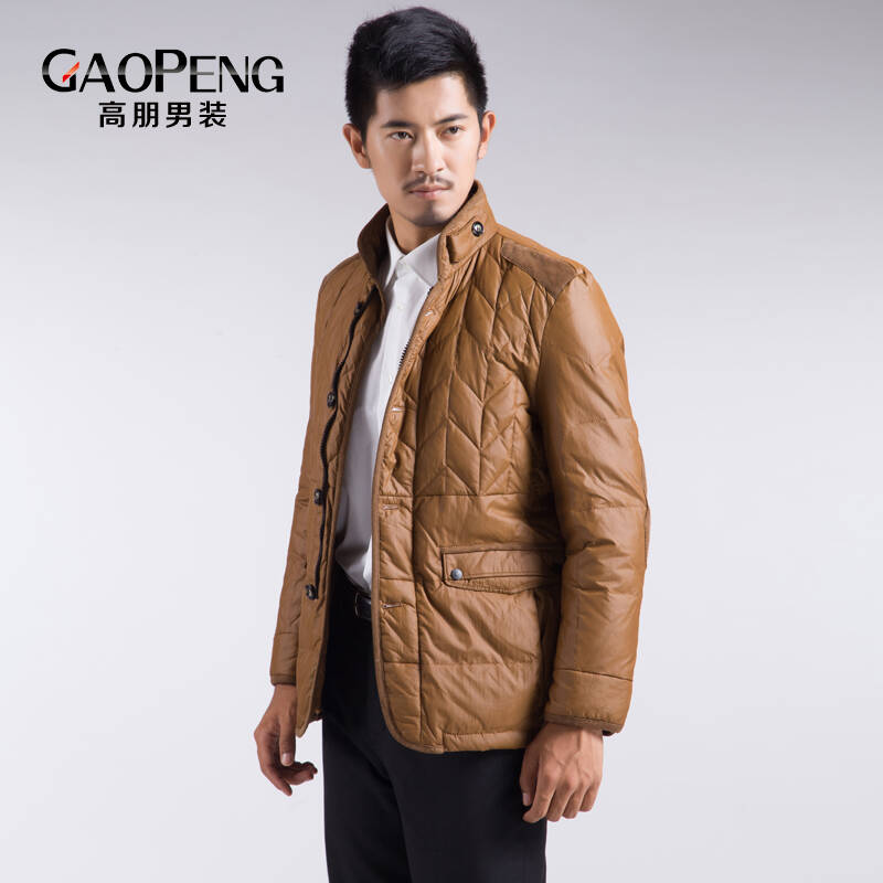 高朋(gaopeng)2013冬装羽绒服 薄款修身时尚 有型立领