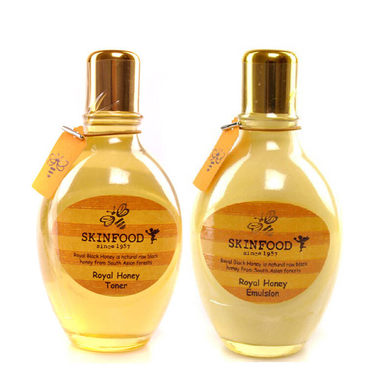 思亲肤skinfood皇家蜂蜜爽肤水150ml+乳150m