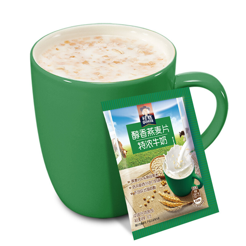 桂格(quaker)桂格醇香燕麦片特浓牛奶30克*18包 早餐谷物 不含反式