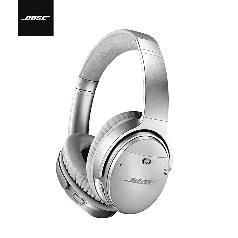 bose quietcomfort 35 ii无线消噪耳机—银色 qc35二代蓝牙降噪耳机