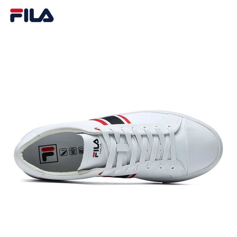 fila 斐乐官方板鞋男2021夏季新款运动休闲小白鞋1911 stripe 斐乐白