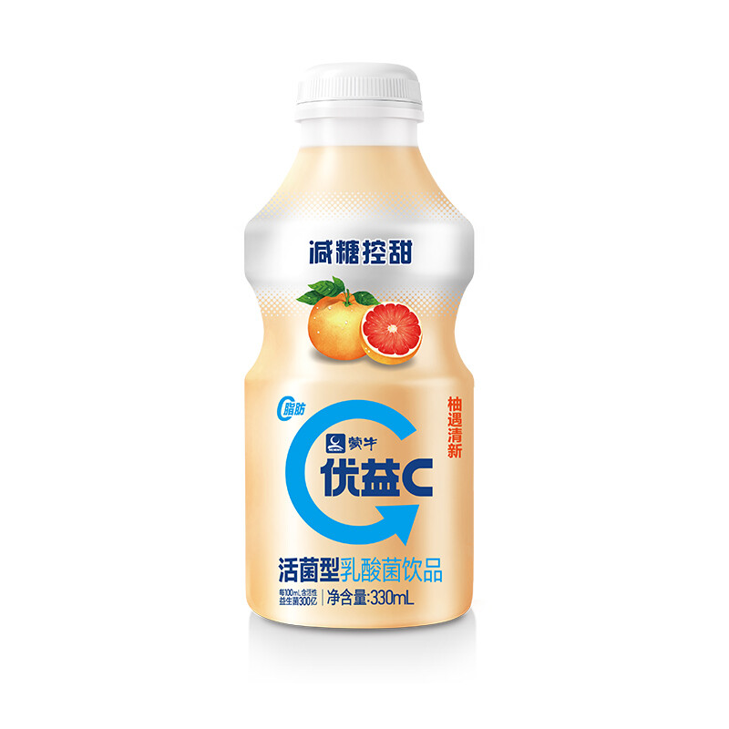 蒙牛 优益c 西柚 330ml*4 减糖控甜 活菌型乳酸菌饮品