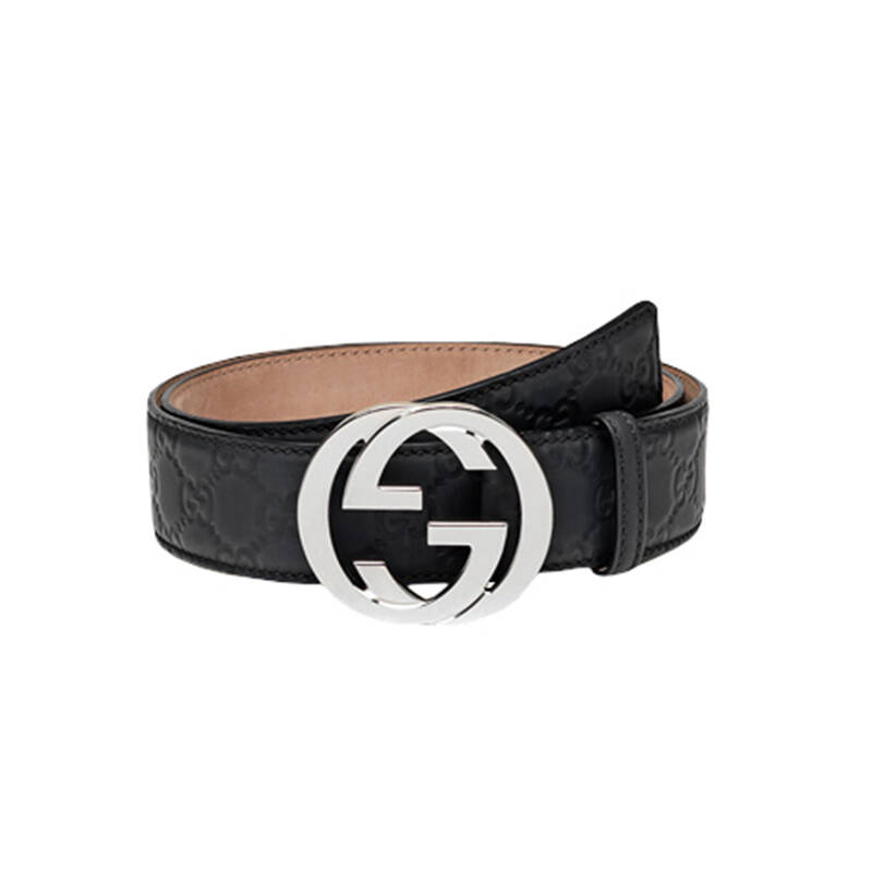 gucci 古驰 男士皮带 男款经典双g logo真皮腰带 114984 90