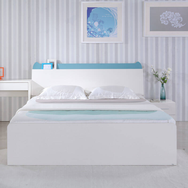 恩嘉依 双人床 创意猫耳朵床头 高箱床 高级气动