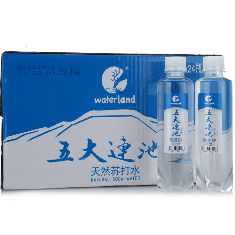 五大连池 天然苏打水330ml*24瓶 整箱 自营