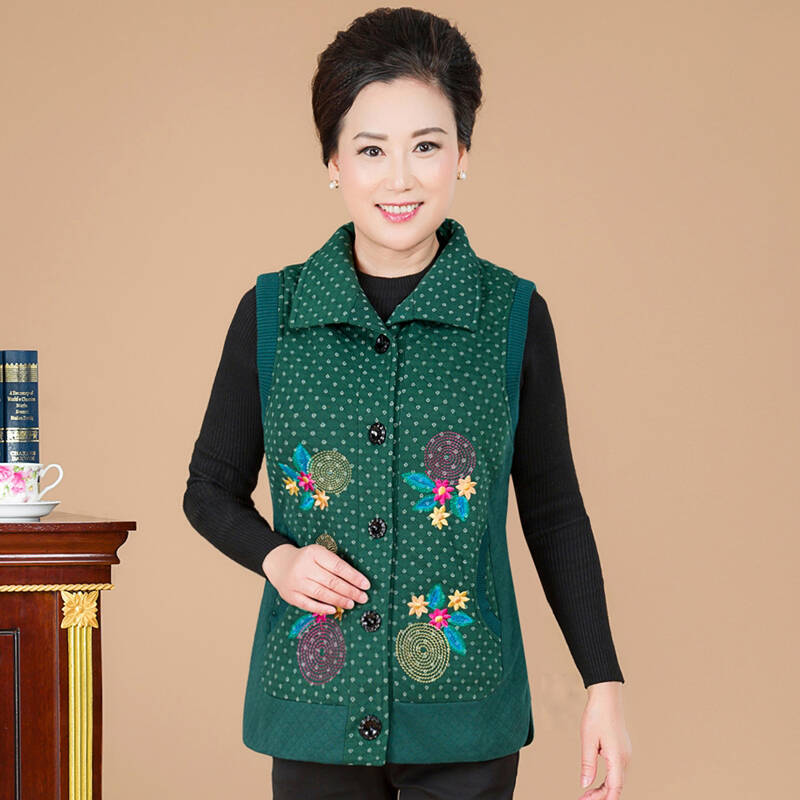 <em>和家缘</em> 妈妈装秋装 <em>马甲</em>女款<em>春秋</em> <em>中老年女装</em>秋