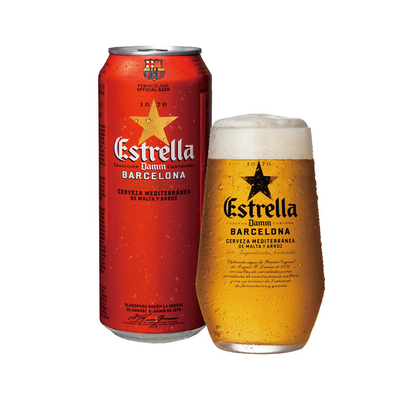 星达露啤酒大麦酒 500ml*12听 estrella damm 西班牙进口啤酒