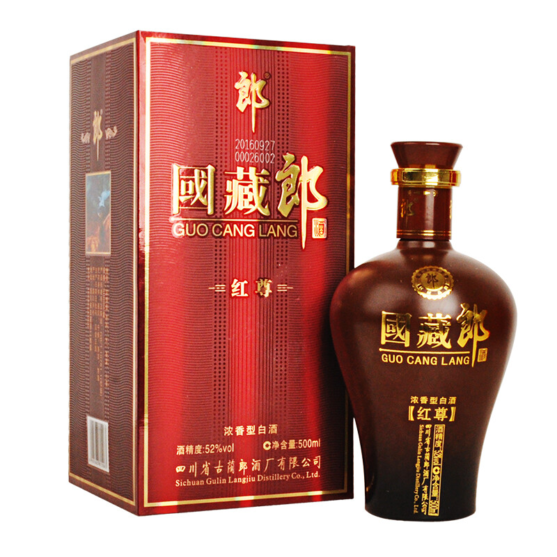 郎酒 国藏郎红尊 52度 500ml 单瓶装 浓香型白酒