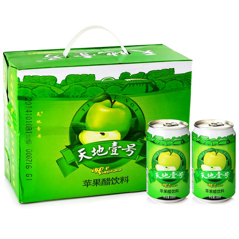 天地壹号苹果醋饮料330ml12罐整箱