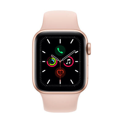Apple Watch Series 5智能手表（GPS+蜂窝款 40毫米金色铝金属表壳 粉砂色运动型表带 MWX22CH/A)