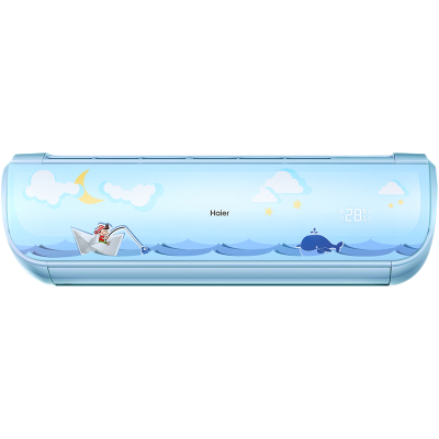 海尔（Haier） 空调壁挂式母婴儿童空调挂机无氟变频冷暖空调 1.5匹蓝色王子款
