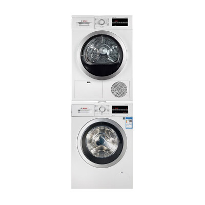 博世（BOSCH）10公斤洗+8公斤干 白色洗烘套装 WAP282602W+WTG864000W 大容量变频滚筒 空气冷凝洗干套装