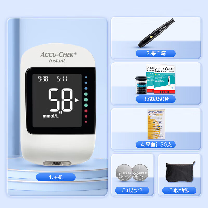 罗氏逸智型（200试纸+针头）血糖仪图片